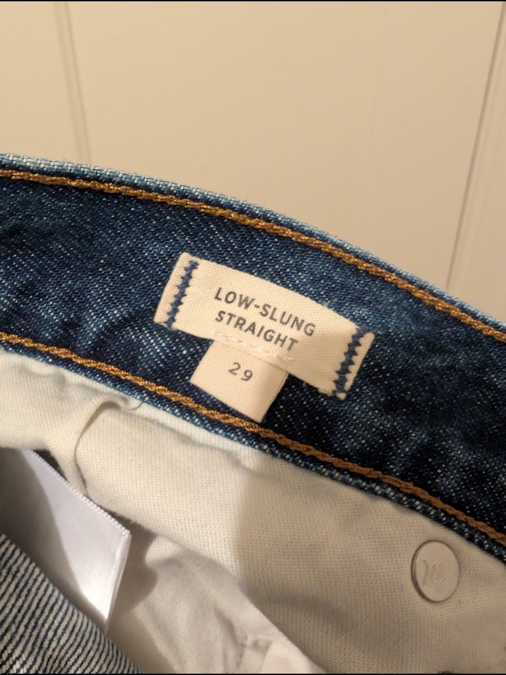 Madewell Low Slung Straight Leg Jeans In Size 29 - Picture 10 of 10